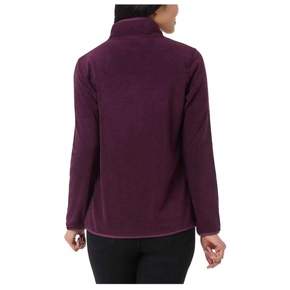 32 Degrees Heat Sweater Womens XL Purple 1/4 Snap Arctic Fleece Sweatshirt - Picture 5 of 15